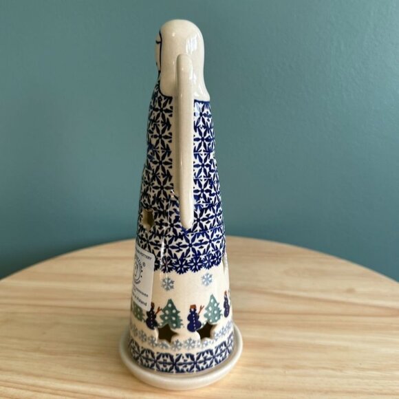 Boleslawiec Polish Pottery Angel Tealight Holder Handcrafted In Poland With Chri - Picture 7 of 10